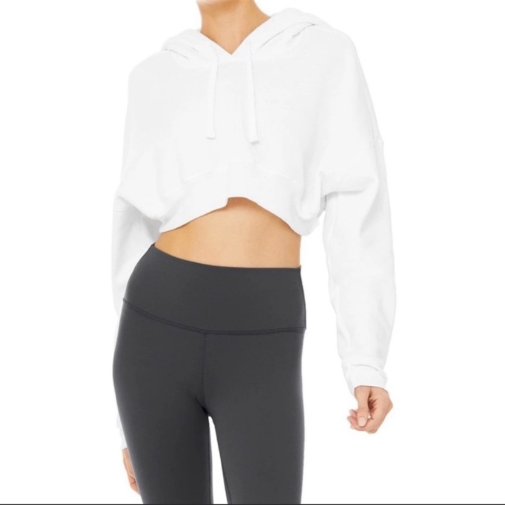 ALO YOGA HIGHER CROP HOODIE